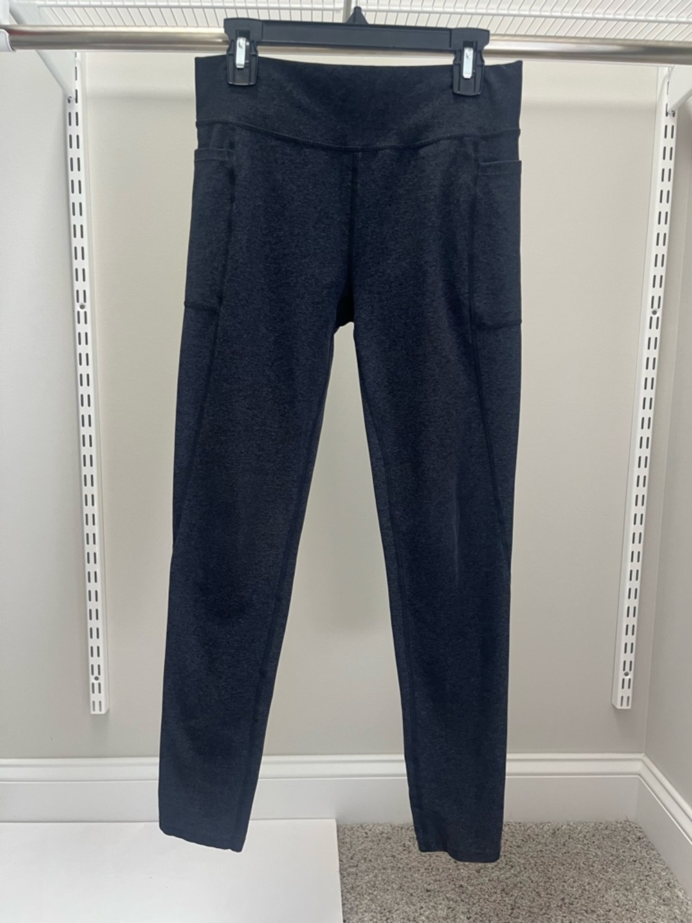 Zella Charcoal Heather High-Rise Leggings with Side Pockets
